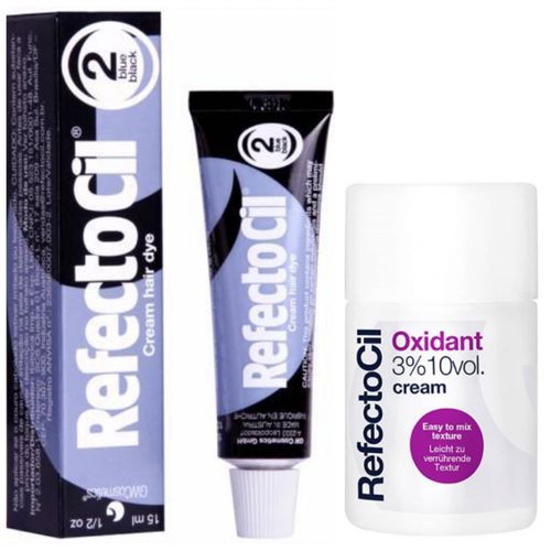 Refectocil Tintura Preto Azulado 2.0 e Oxidante Creme 100ml