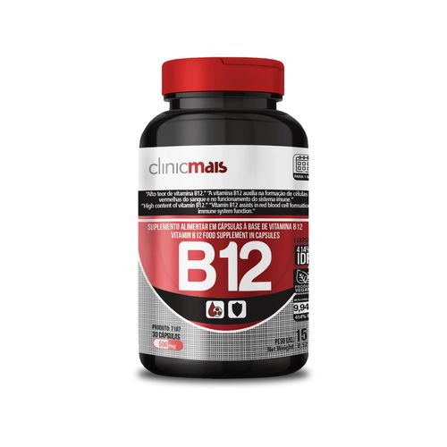 Vitamina B12 500mg ClinicMais 30 Cápsulas