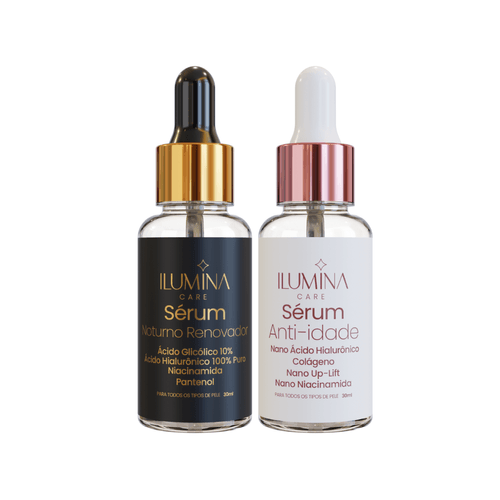 Kit Sérum Anti-idade + Sérum Noturno Renovador
