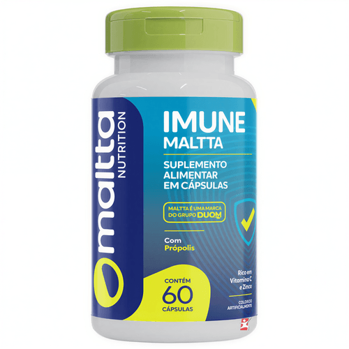 IMUNE MALTTA VITAMINA C + ZINCO + PRÓPOLIS 1 AO DIA 60 CÁPSULAS - MALTTA NUTRITION