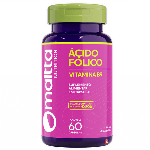 ÁCIDO FÓLICO SUPER CONCENTRADO VITAMINA B9 60 CÁPSULAS - MALTTA NUTRTITION