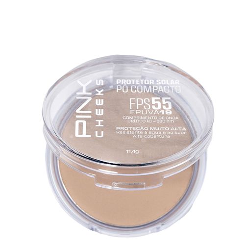 Pó Compacto Pink Cheeks Proteção Solar com Maquiagem Fps55 Fpuva19 Cor P15 11,4g Cor P15