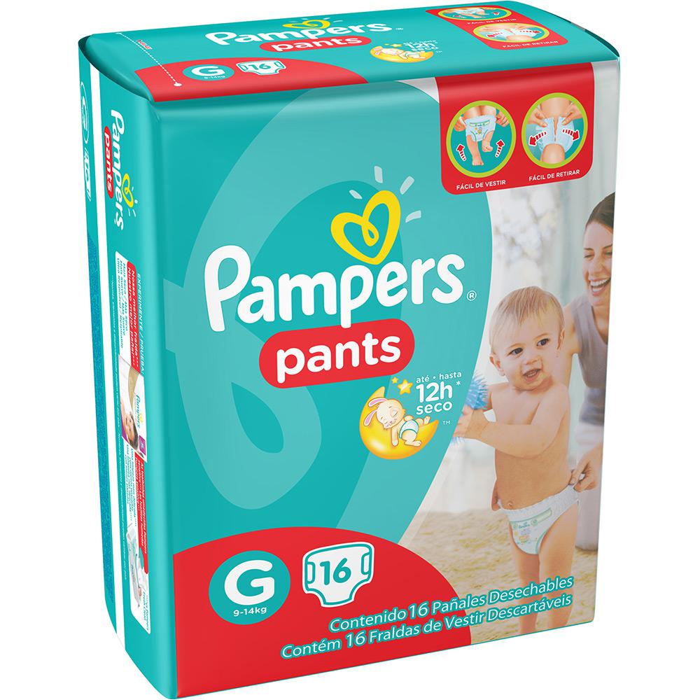 Fralda Descartável Pampers Pants Mega G 16 Unidades - Drogarias Pacheco