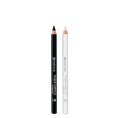 Kit Essence Lápis de Olho Cremoso Matte Kajal 01 Black 1g + Lápis de Olho Cremoso Matte Kajal 04 White 1g Kit
