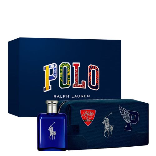Kit Perfume Ralph Lauren Polo Blue Masculino - Eau de Toilette 125ml + Nécessaire Coffret