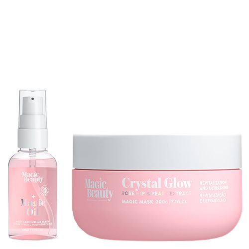 Kit Magic Beauty Crystal Glow - Máscara 200g + Sérum 60ml Kit Kit Magic Beauty Crystal Glow - Máscara 200g + Sérum 60ml Kit