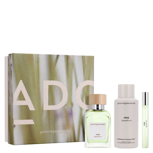 Kit Perfume Adolfo Dominguez Agua Fresca Masculino - Eau de Toilette 120ml + Desodorante 150ml + Miniatura 10ml Coffret