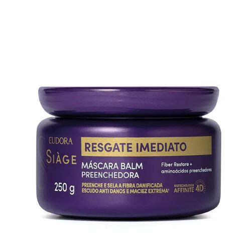 Eudora Siàge Resgate Imediato Balm Preenchedora - Máscara Capilar 250g