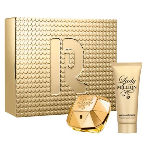 Conjunto Lady Million Paco Rabanne Feminino - Eau de Parfum 80ml + Loção Hidratante Corporal 100ml Conjunto Lady Million Paco Rabanne Feminino - Eau de Parfum 80ml + Loção Hidratante Corporal 100ml