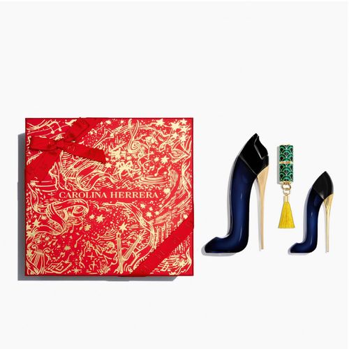 Good Girl Carolina Herrera Perfume Feminino 80ml + Miniatura 7ml + Mini Batom Blur Matte Nude Suprême