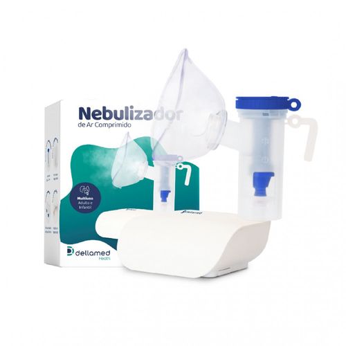 Nebulizador Inalador de Ar Comprimido Adulto e Infantil Dellamed Bivolt