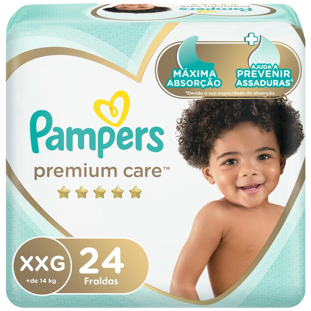 Kit 2 Fraldas Pampers P/Care Mega Xxg c/24 Unidades cada