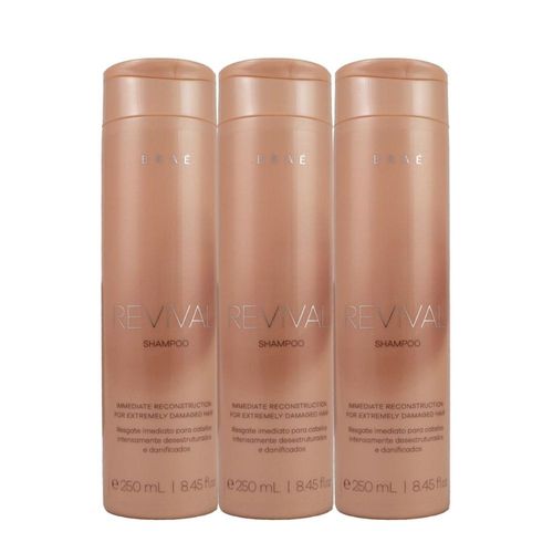 Kit Braé Revival 3 Shampoo Reconstrutor 250 ml Kit Braé Revival 3 Shampoo Reconstrutor 250 ml