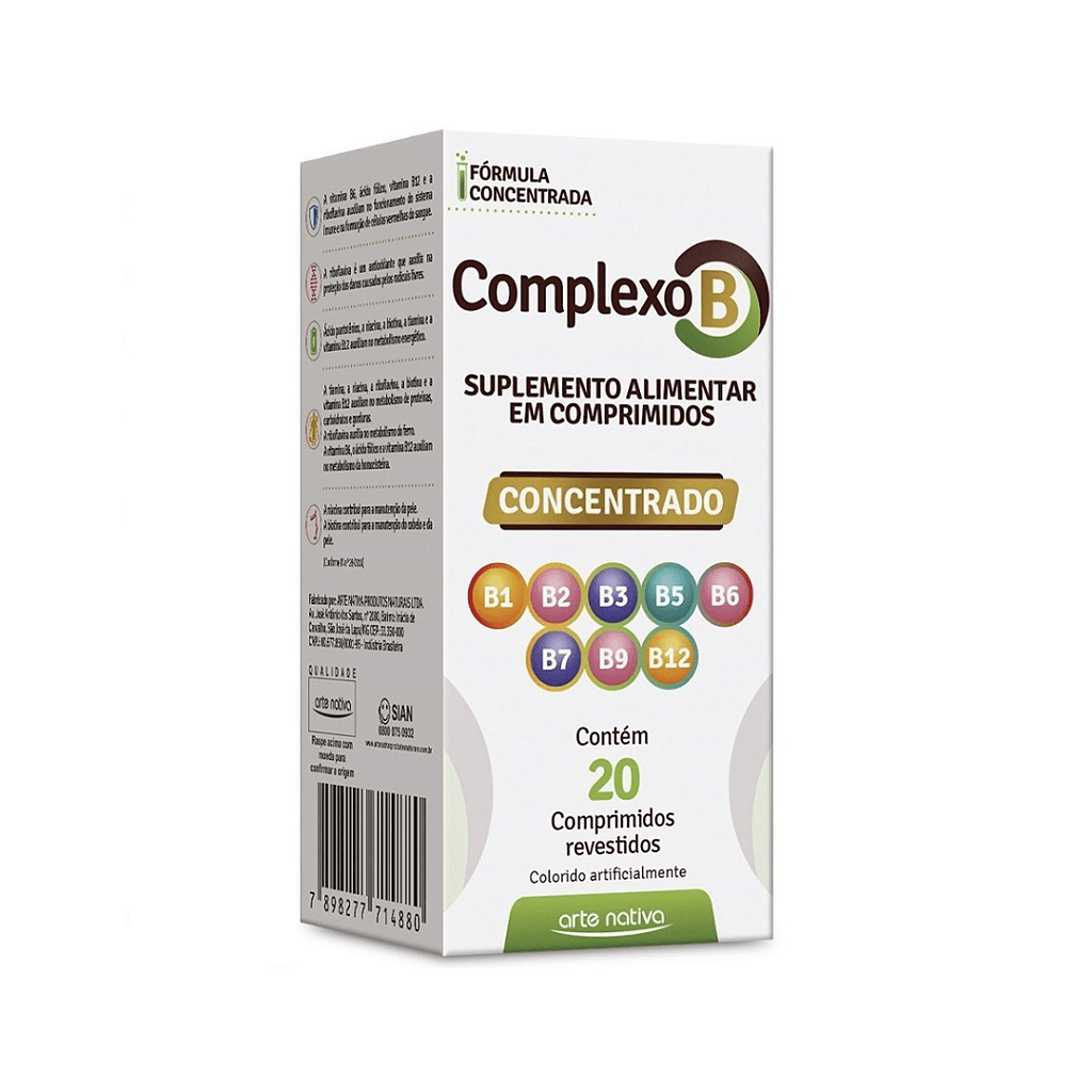 Complexo B Concentrado C 20 Comprimidos