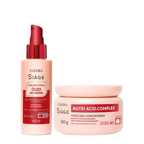 Kit Eudora Siàge Nutri Acid Óleo em Creme 100ml + Máscara 250g Kit
