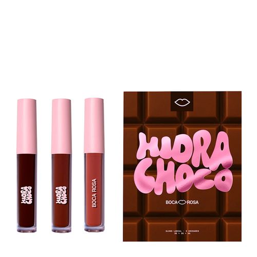 Kit Gloss Boca Rosa Hidra Choco 3g - 3 Unidades Kit