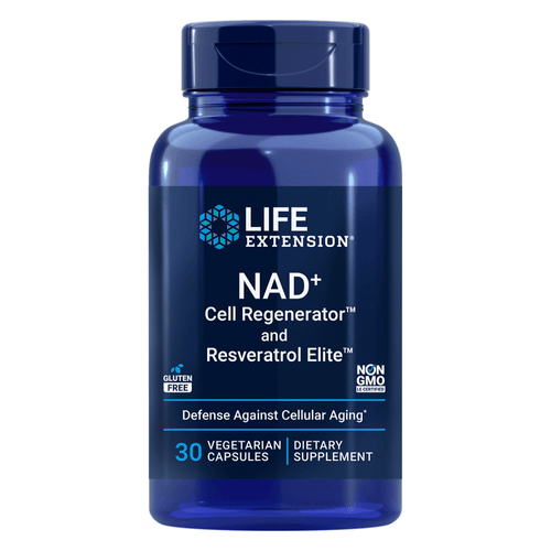 NAD+ Cell Regenerator e Resveratrol 300mg 30 Cápsulas Life Extension