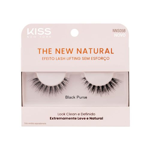 Cílios Postiços The New Natural Black Purse - Kiss New York Black Purse Preto