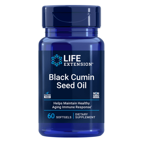 Black Cumin Seed Oil Óleo de Semente de Cominho Preto 60 Cápsulas Life Extension