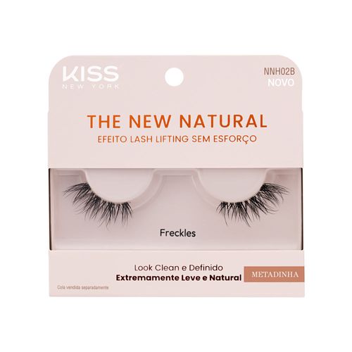 Cílios Postiços The New Natural Metadinha Freckles - Kiss New York Freckles Preto