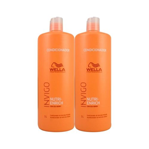 Kit 2 Condicionador Wella Invigo Nutri-Enrich 1 Litro Kit Wella Invigo Nutri-Enrich 2 Condicionador 1 Litro
