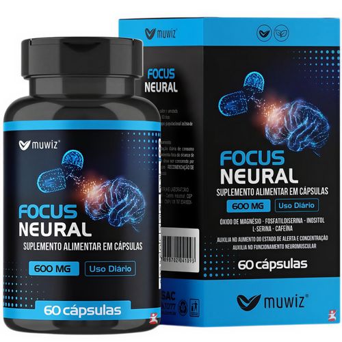 FOCUS NEURAL FOSFATIDILSERINA + INOSITOL + L-SERINA + CAFEÍNA + MAGNÉSIO 60 CAPSULAS - MUWIZ FOCUS NEURAL FOSFATIDILSERINA + INOSITOL + L-SERINA + CAFEÍNA + MAGNÉSIO 60 CAPSULAS - MUWIZ