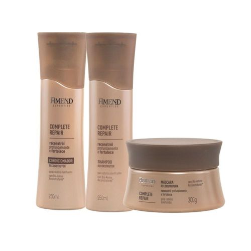 Kit Shampoo Condicionador Mascara Amend Complete Repair