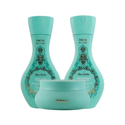 Kit Shampoo Condicionador Mascara Amend Oleos Arabes