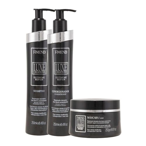 Kit Shampoo Condicionador Mascara Amend Luxe Creations