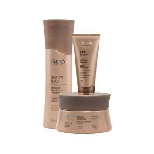 Kit Shampoo Mascara Leave-in Amend Complete Repair Reparação Kit Shampoo Mascara Leave-in Amend Complete Repair Reparação