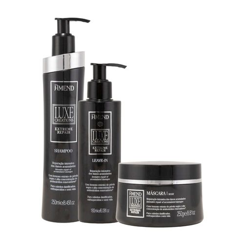 Kit Shampoo Mascara Leave-in Amend Luxe Creations
