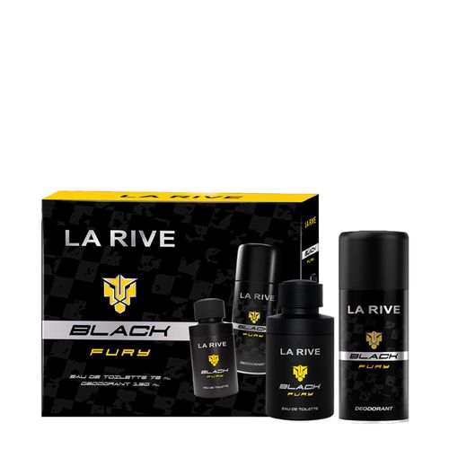 Kit La Rive Black Fury Masculino - Eau de Toilette 75ml + Desodorante 150ml Kit Kit La Rive Black Fury Masculino - Eau de Toilette 75ml + Desodorante 150ml Kit