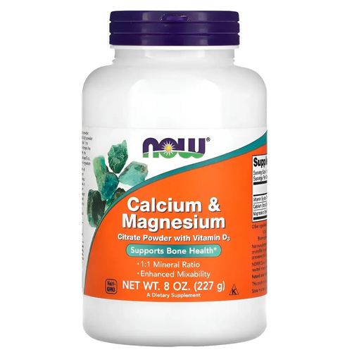 CALCIO MAGNESIO COM VITAMINA D3 227g NOW FOODS CALCIO MAGNESIO COM VITAMINA D3 227g NOW FOODS