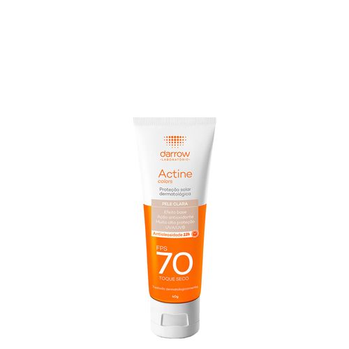 Protetor Solar Facial Darrow Actine Colors Fps 70 Pele Clara 40g Clara