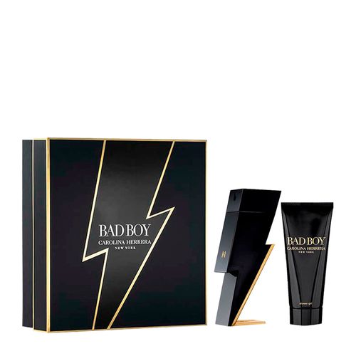 Kit Perfume Carolina Herrera Bad Boy Masculino - Eau de Toilette 100ml + Gel de Banho 100ml Coffret