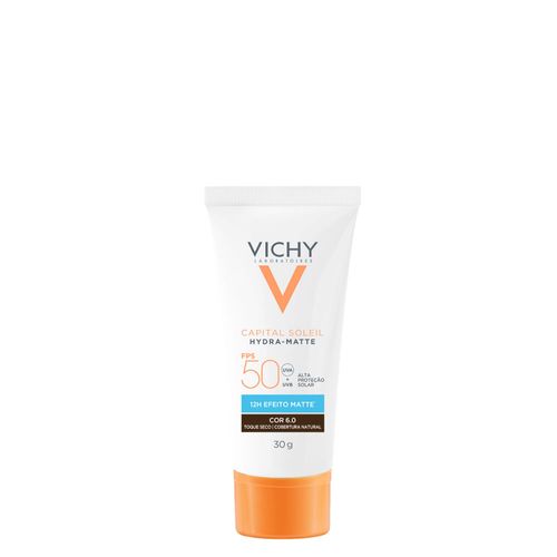Protetor Solar Facial Vichy Capital Soleil Hydra-Matte FPS 50 Cor 6.0 30g 6.0