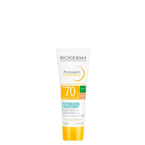 Protetor Solar Facial Bioderma Photoderm Antioleosidade Fps 70 3 Médio 40g Médio