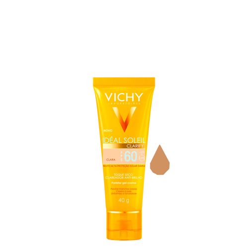 Protetor Solar Semi-Matte Facial FPS 60 Vichy Idéal Claro 40g Claro