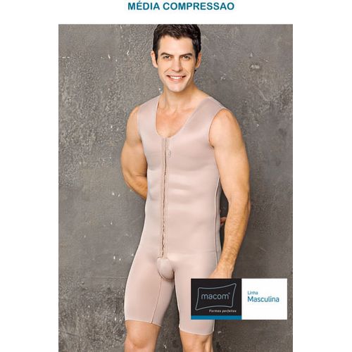 Cinta Masculina Com Colchetes e Pernas 2069B Essencial P Bege Tam: P P Bege