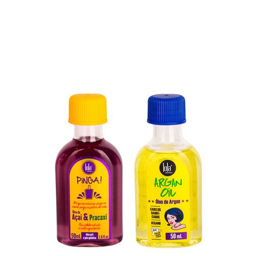 Kit Lola From Rio - Leave-In Argan Oil 50ml + Óleo Pinga! Açai & Pracaxi 50ml Kit