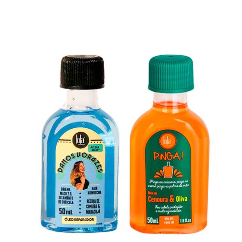 Kit Lola From Rio - Óleo Danos Vorazes 50ml + Óleo Pinga! Cenoura & Oliva 50ml Kit