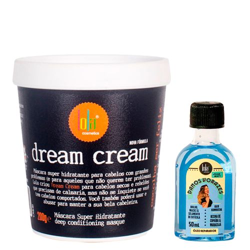 Kit Lola From Rio - Óleo Danos Vorazes 50ml + Máscara Dream Cream 200g Kit