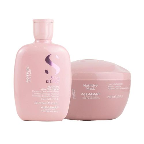 Kit Alfaparf Semi di Lino Moisture Nutritive Shampoo 250 ml + Máscara 200 ml Kit Alfaparf Semi di Lino Moisture Nutritive Shampoo Máscara