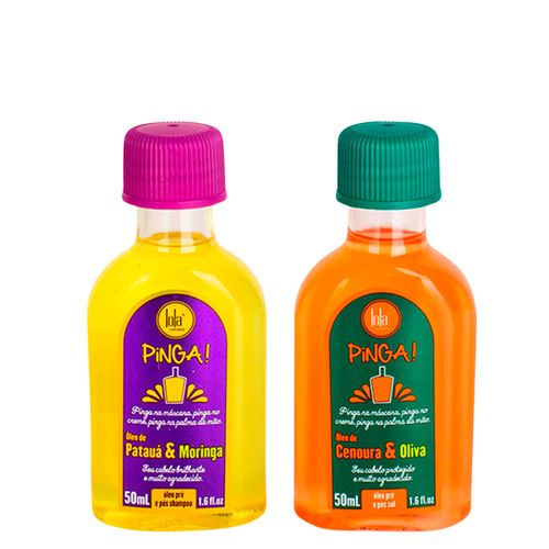Kit Lola From Rio - Óleo Pinga! Patauá & Moringa 50ml + Óleo Pinga! Cenoura & Oliva 50ml Kit