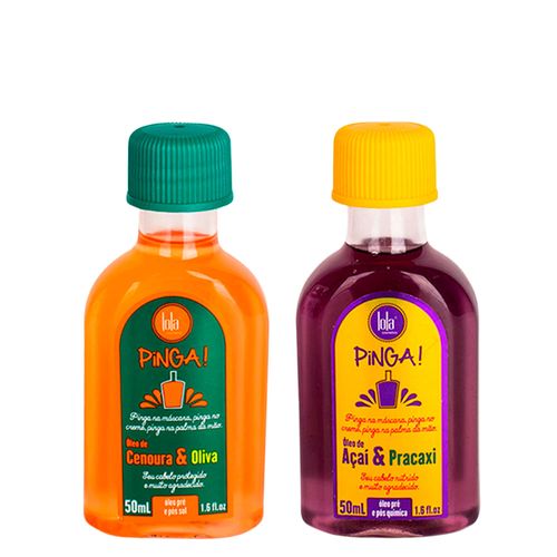 Kit Lola From Rio - Óleo Pinga! Cenoura & Oliva 50ml + Óleo Pinga! Açai & Pracaxi 50ml Kit Kit Lola From Rio - Óleo Pinga! Cenoura & Oliva 50ml + Óleo Pinga! Açai & Pracaxi 50ml Kit