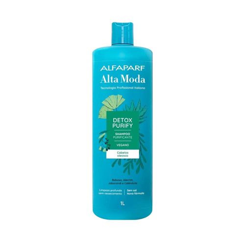 Shampoo Antirresíduo Alfaparf Alta Moda Detox Purify Equilíbrio Purificação 1 Litro Shampoo Antirresíduo Alfaparf Alta Moda Detox Purify  1L