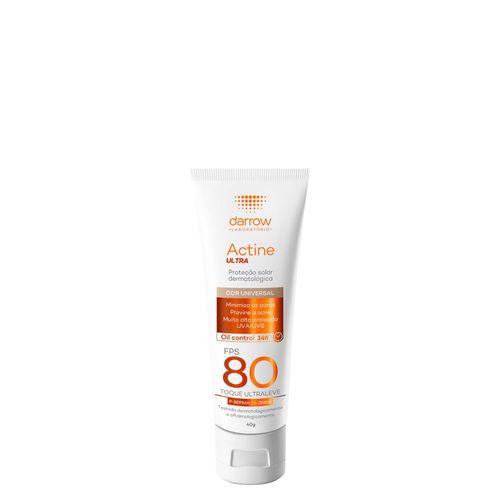 Protetor Solar Facial Darrow Actine Ultra Cor Universal FPS 80 40 g Cor Universal