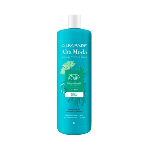 Condicionador Alfaparf Alta Moda Detox Purify Bálsamo Equilíbrio Purificação 1 Litro Condicionador Alfaparf Alta Moda Detox Purify Bálsamo  1 L