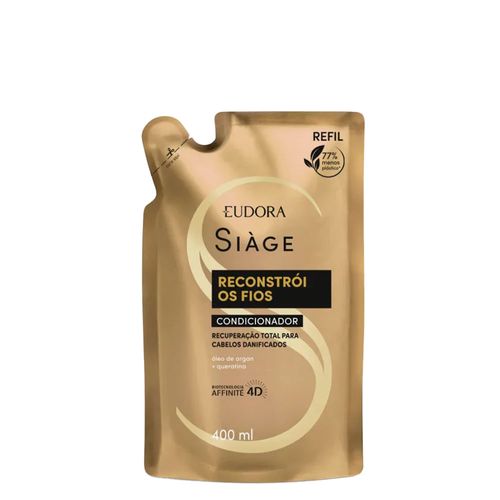 Condicionador Eudora Siàge Reconstrói os Fios Refil 400ml Condicionador Eudora Siàge Reconstrói os Fios Refil 400 ml