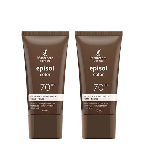 Kit Mantecorp Episol Color Protetor Solar Facial 5-Negro Fps70 40ml - 2 Unidades Kit